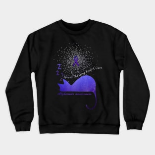 Alzheimer Awareness Spread The Hope Find A Cure Gift Crewneck Sweatshirt